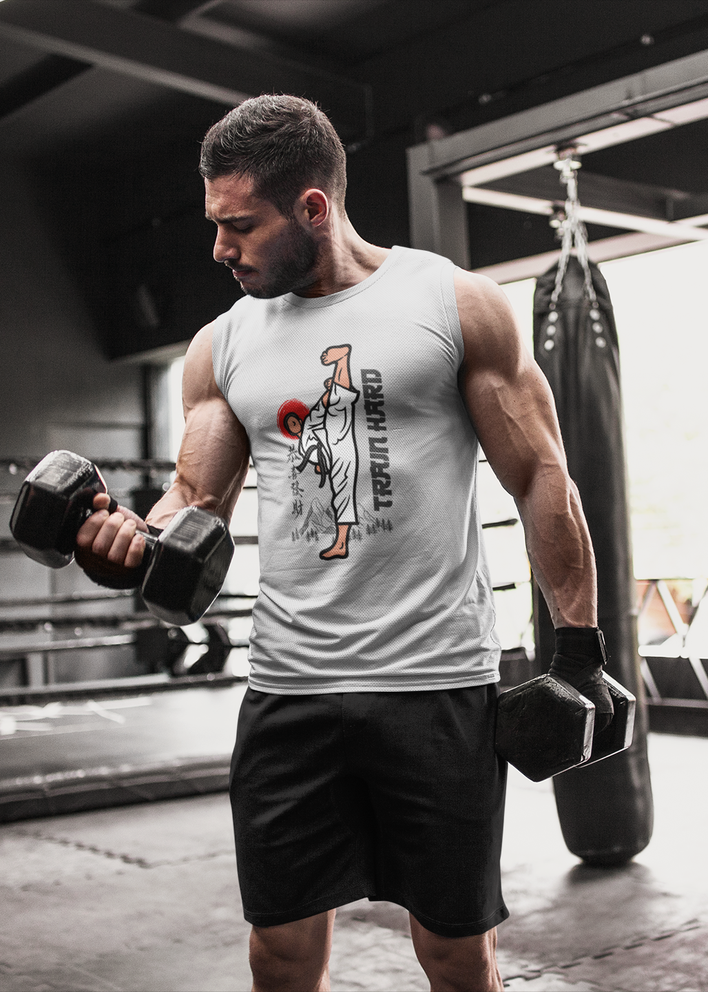 Train Hard Karate Sleeveless T-Shirt