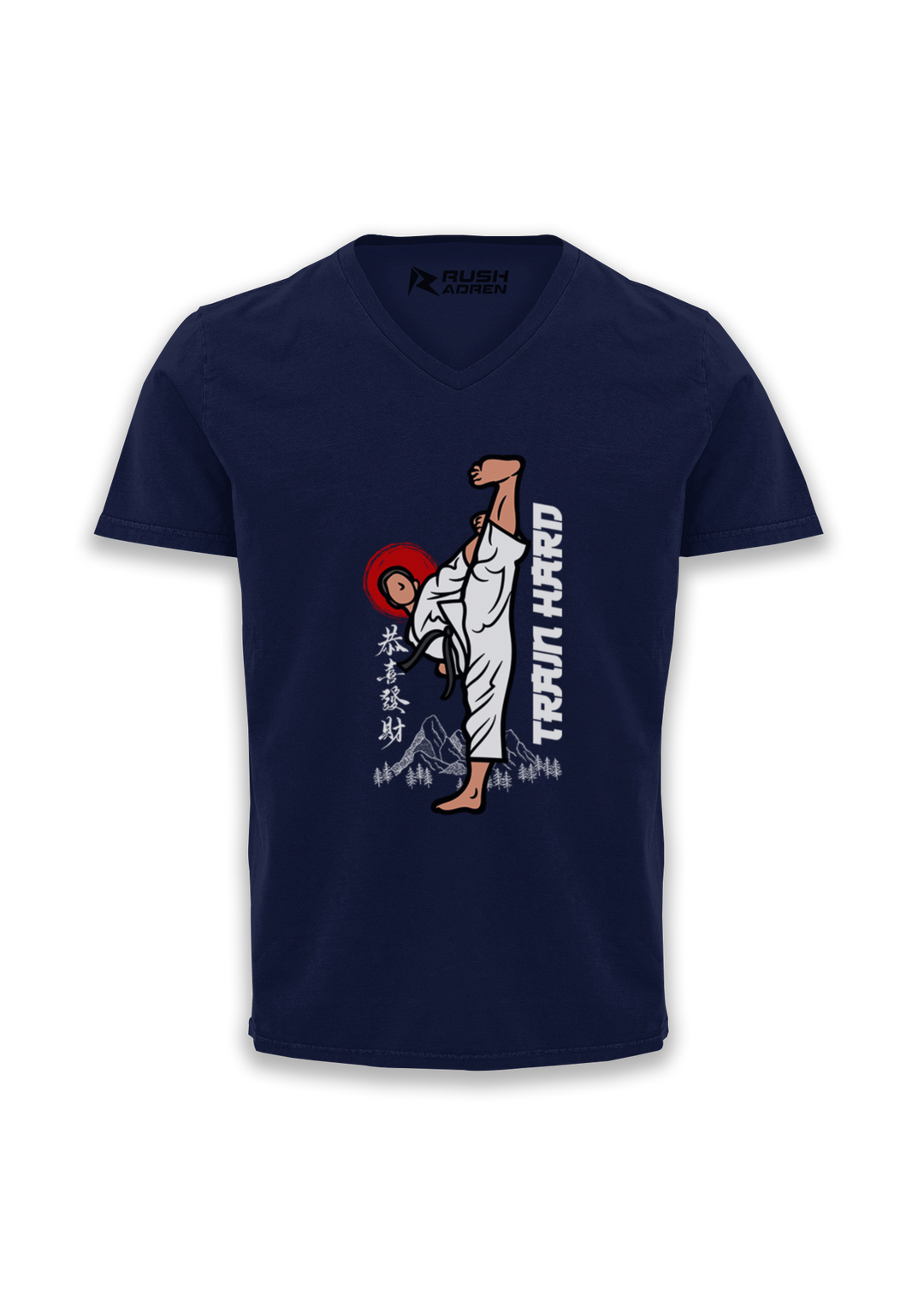 Train Hard Karate V-neck T-Shirt