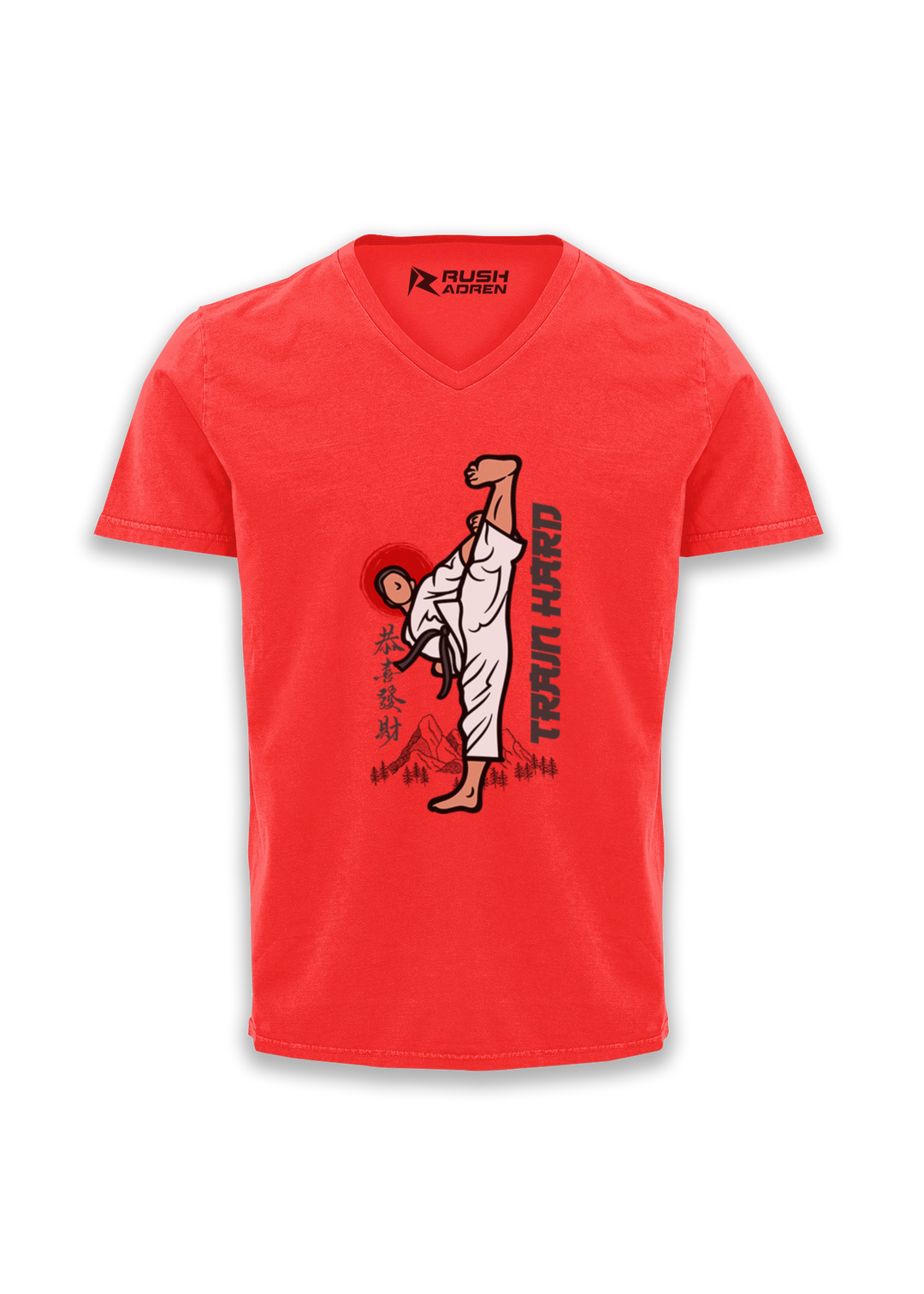 Train Hard Karate V-neck T-Shirt