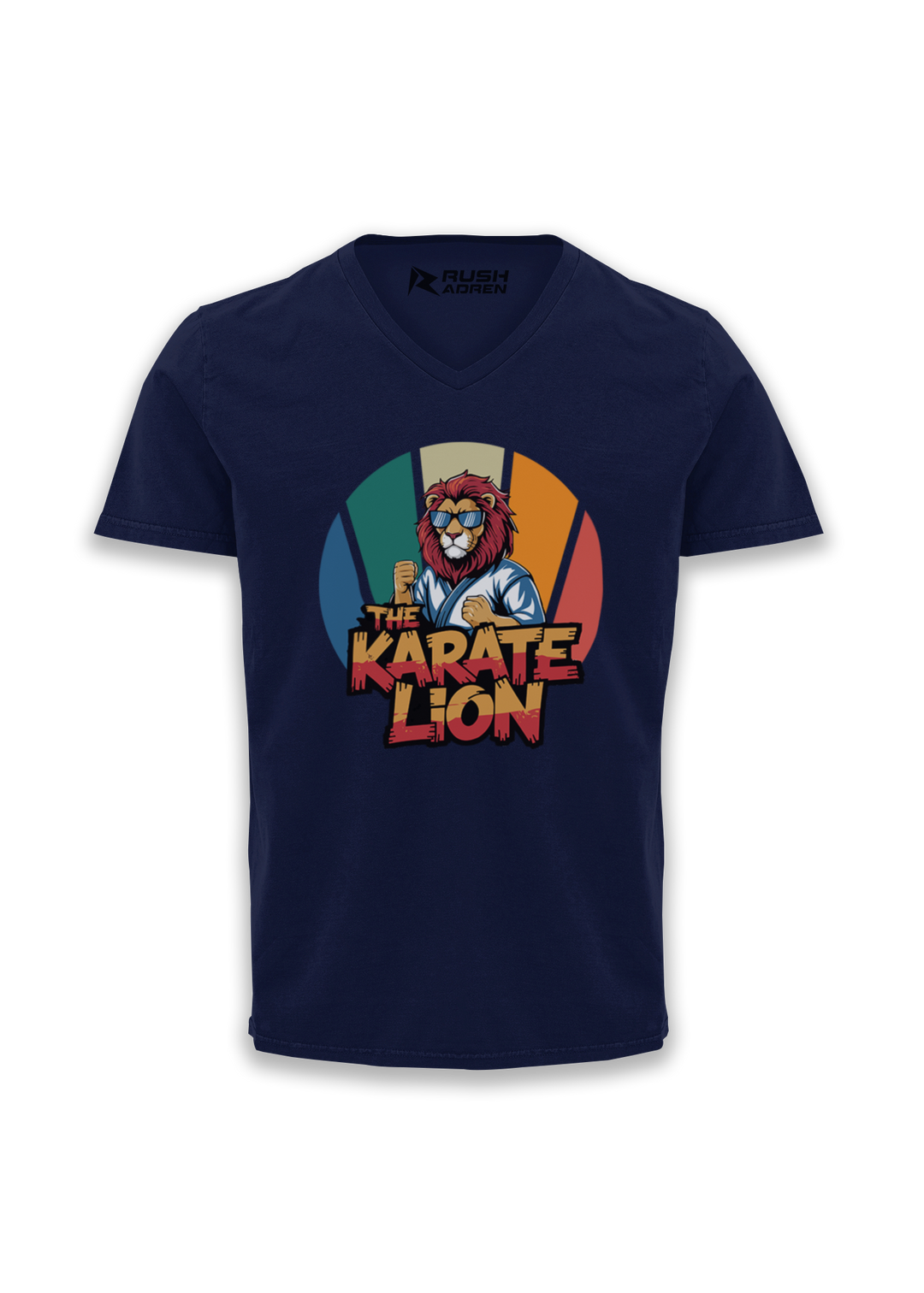 Fearless Karate Lion V-neck T-Shirt