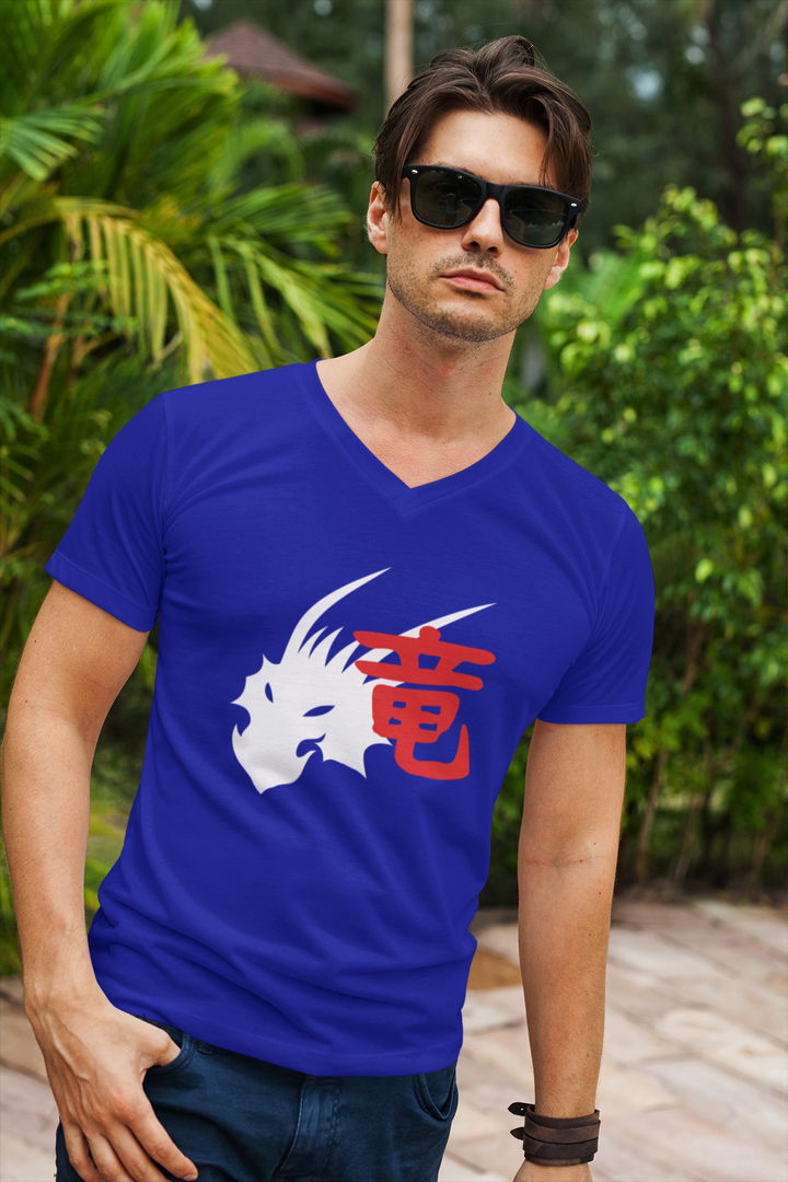 Dragon Spirit Kanji V-neck T-Shirt