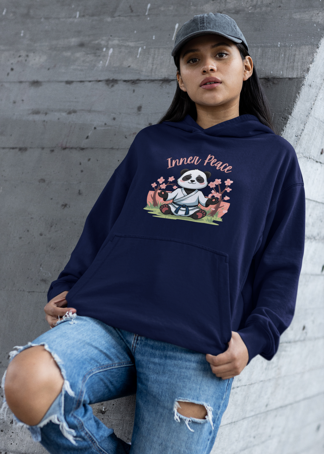 Inner Peace Panda Oversized Hoodie