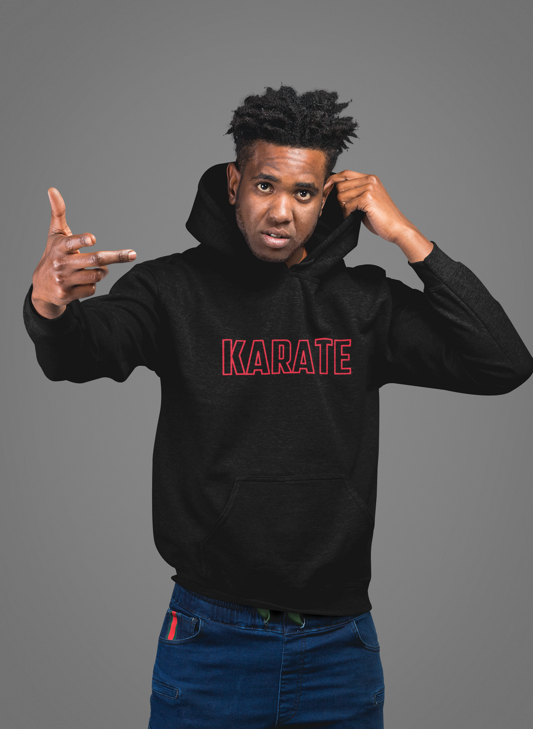 Karate Action Comic Style Hoodie