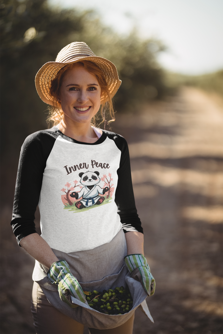 Inner Peace Panda Raglan T-Shirt