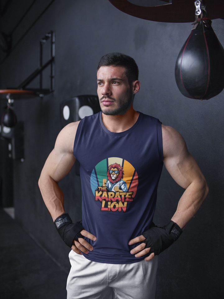 Fearless Karate Lion Sleeveless T-Shirt