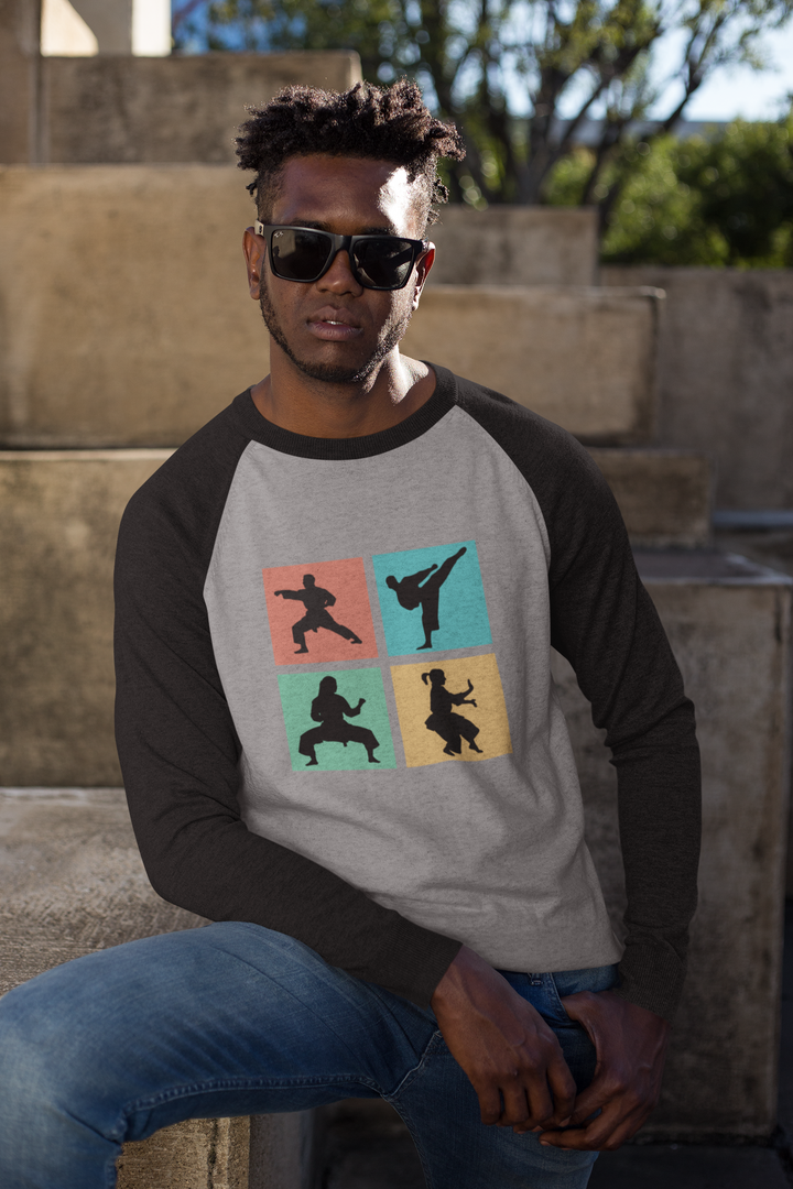 Pop Art Karate Moves Raglan T-Shirt