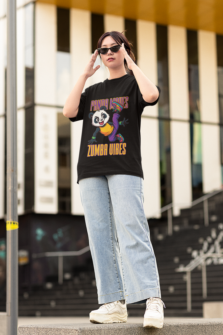 Panda Moves Zumba Vibes - Women Oversized Classic T-Shirt