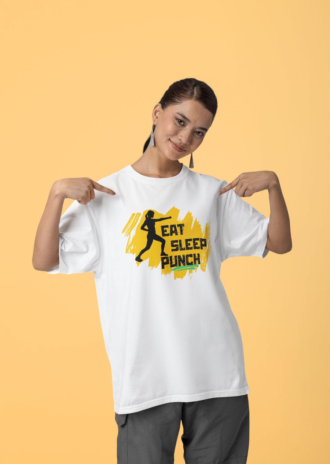 Eat Sleep Kick Terry Oversized T-Shirt