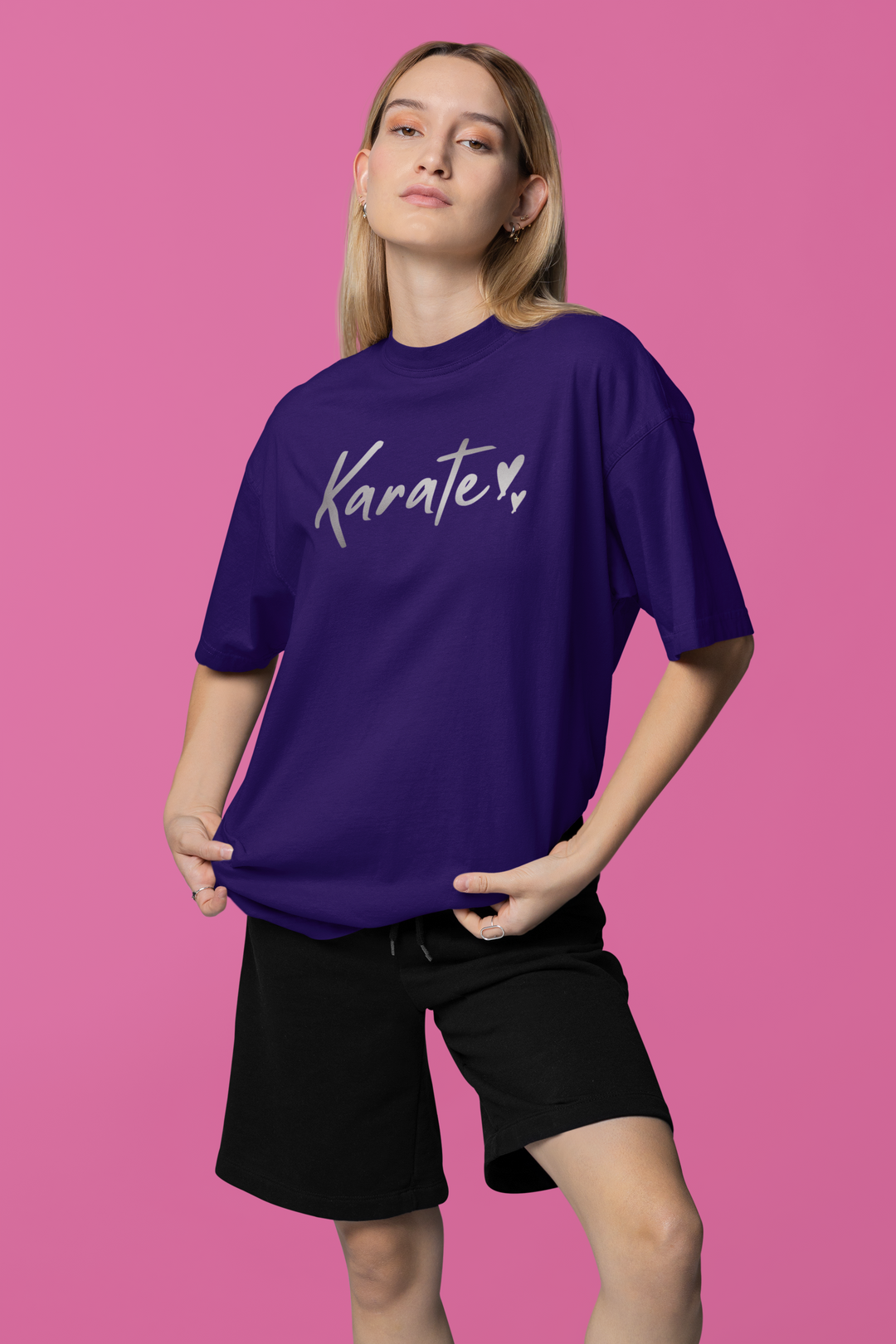 Karate Silver Script Oversized T-Shirt