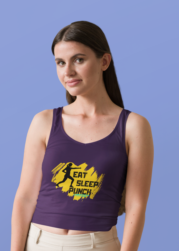 Eat Sleep Punch Crop Tank