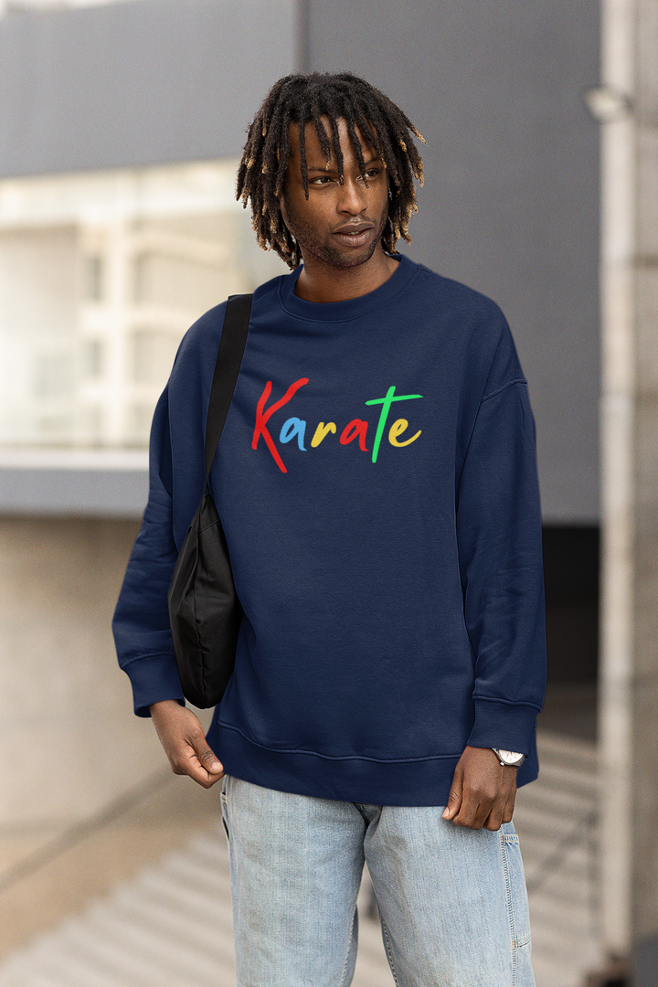 Karate Multicolor Script Sweatshirt