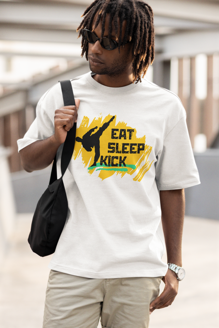 Eat Sleep Kick Terry Oversized T-Shirt