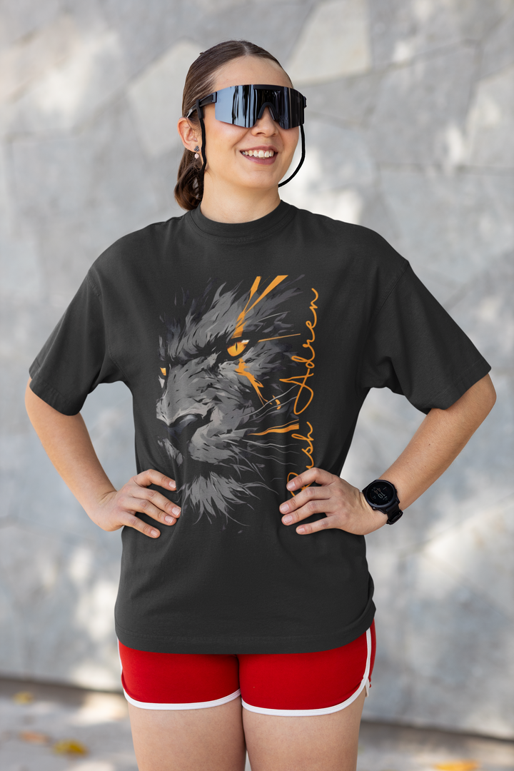 Fierce Lion Terry Oversized T-Shirt