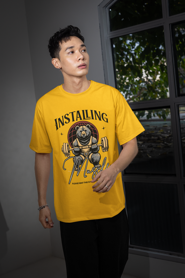 Installing Muscle - Men's Oversized Classic T-Shirt