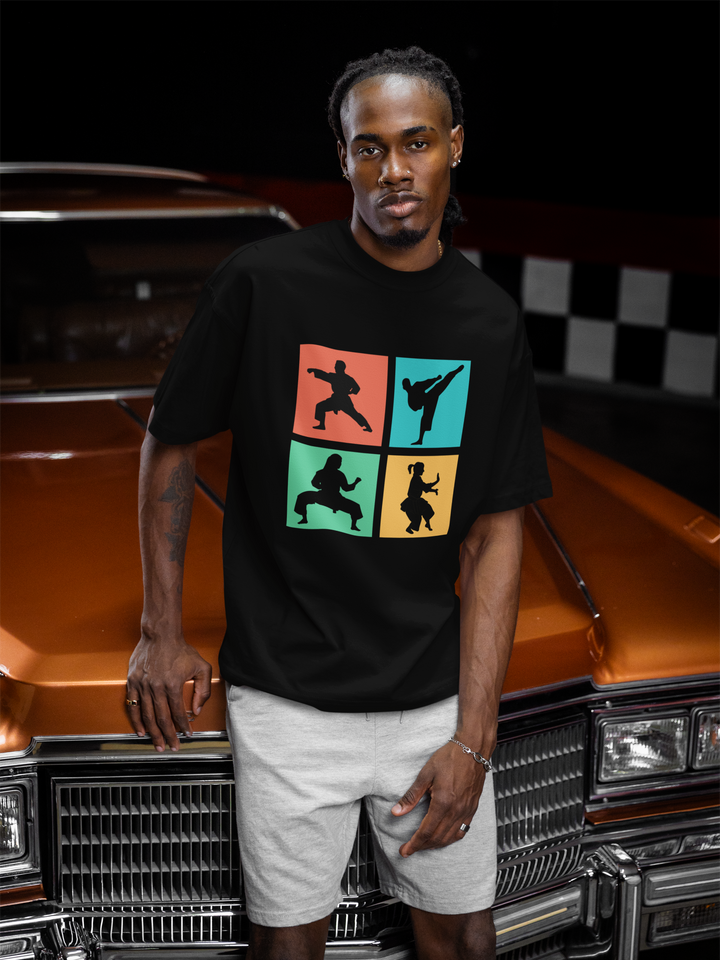 Pop Art Karate Moves Oversized T-Shirt