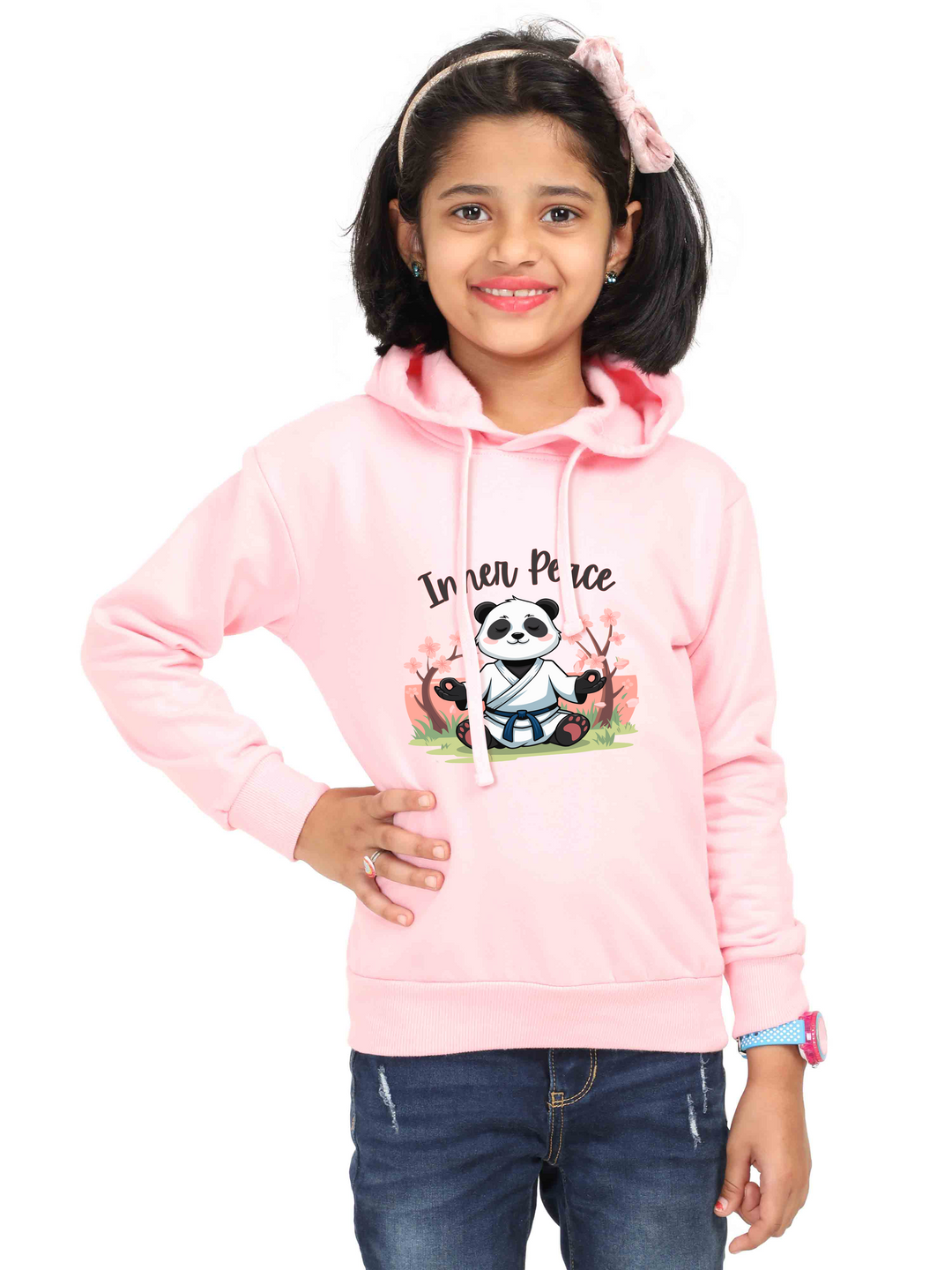 Zen Spirit Panda Girls Hoodie