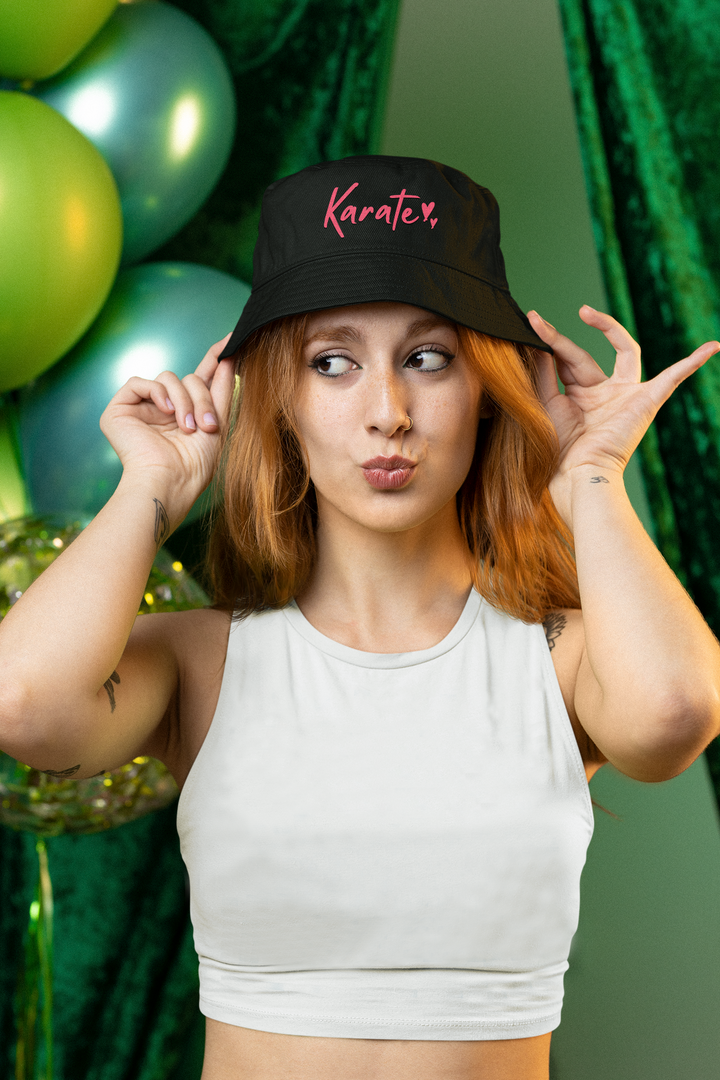 RUSH Karate Embroidered Black Bucket Hat