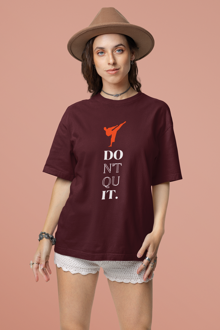 Don’t Quit Karate Terry Oversized T-Shirt