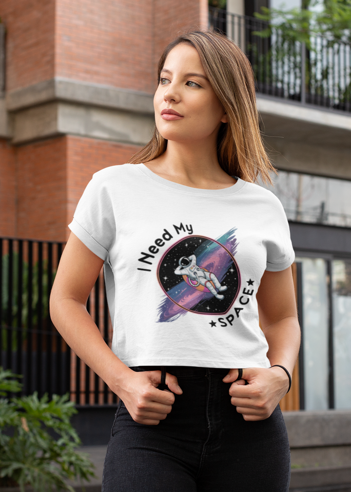 I Need My Space Astronaut Crop Top