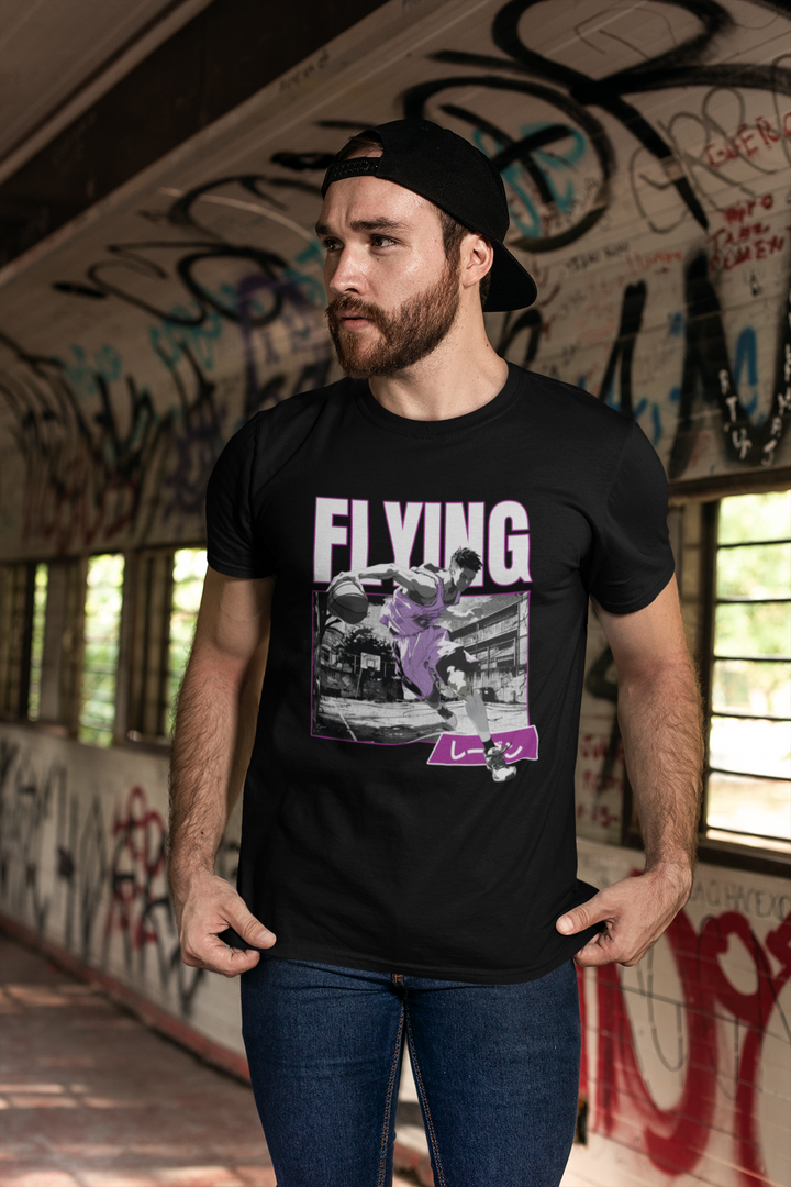 Flying Basketball Anime - Men's Classic Crew T-Shirt