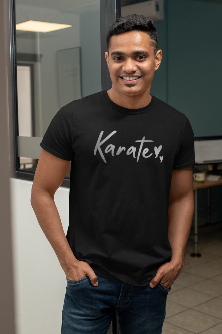Men's Karate Silver Vinyl Supima T-Shirt