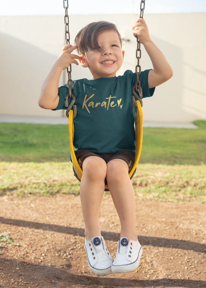 Boys Gold Printed Classic T-Shirt