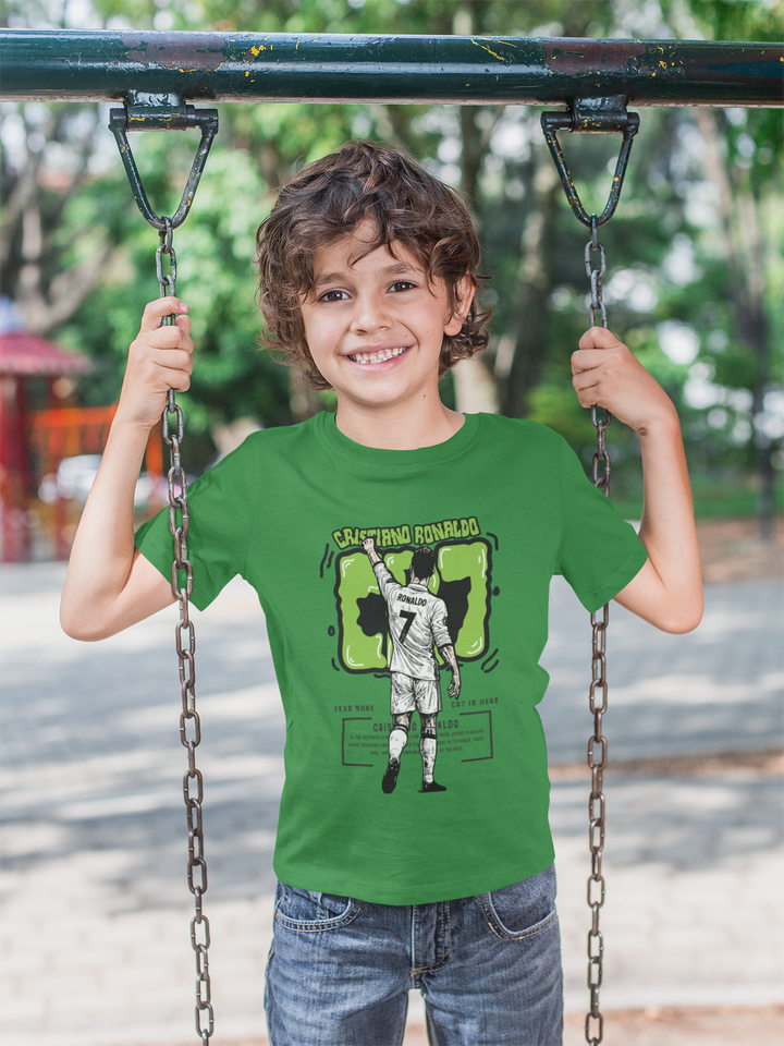CR7 IS HERE - Boy's Crew Neck T-Shirt