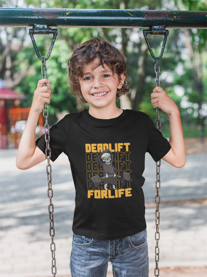 Dead lift for Life - Gym Boy's Crew Neck T-Shirt