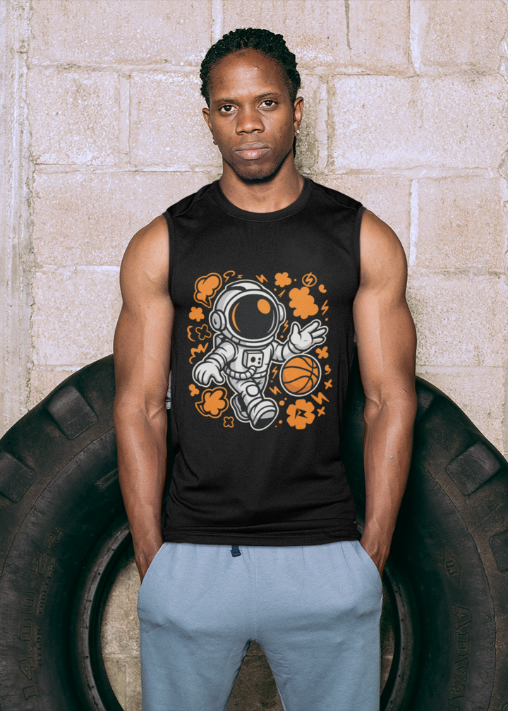 Cosmic Crossover Astronaut Basketball - Men's Sleeveless T-Shirt