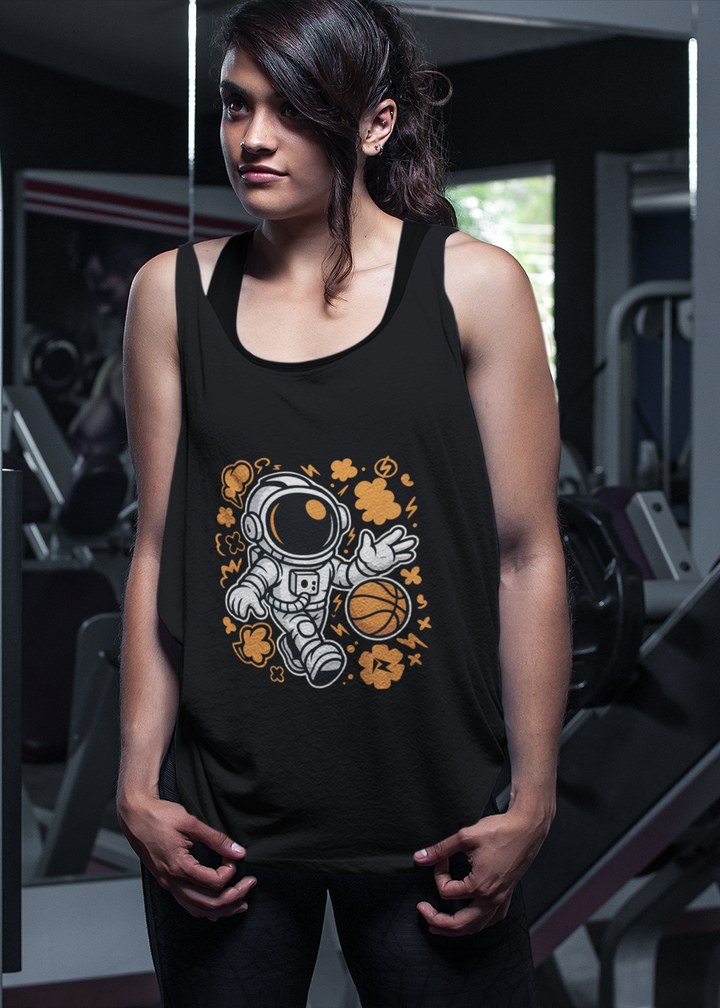Cosmic Crossover Astronaut Basketball - Women's Tank Top