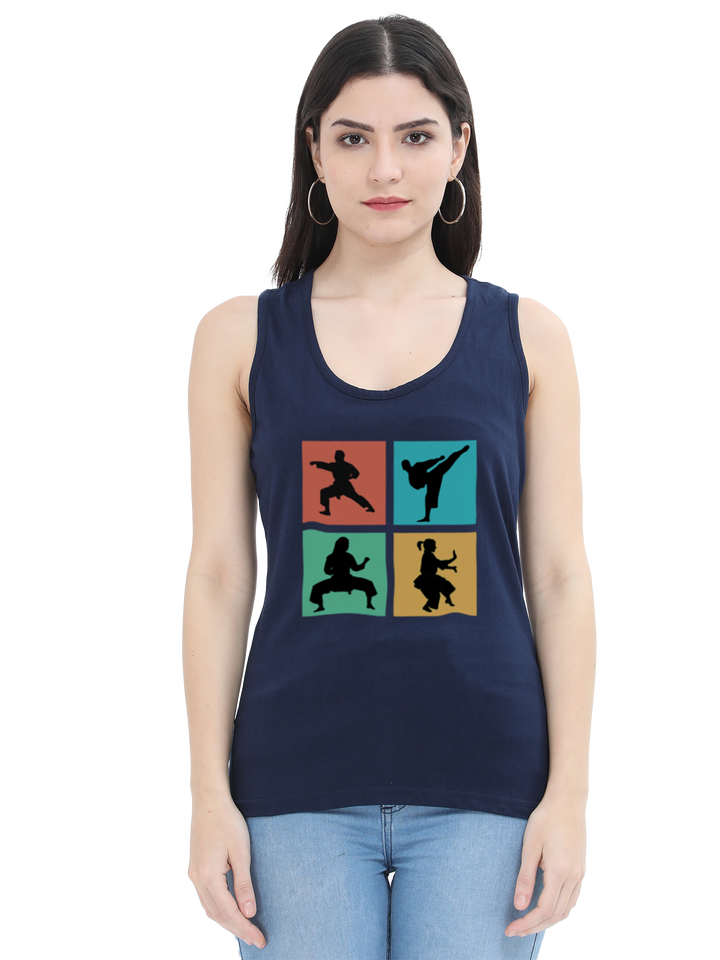 Vibrant Karate Moves Tank Top