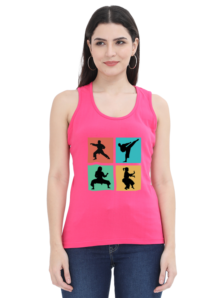 Vibrant Karate Moves Tank Top