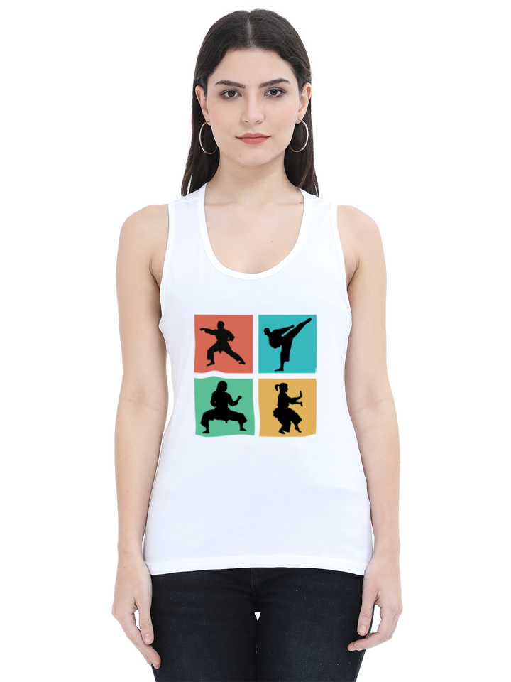 Vibrant Karate Moves Tank Top