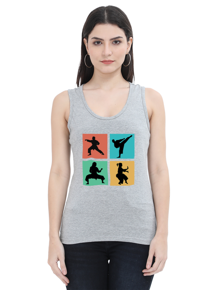 Vibrant Karate Moves Tank Top