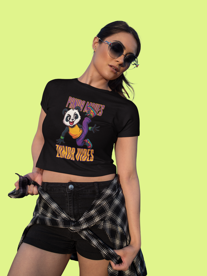 Panda Moves Zumba Vibes - Crop Top