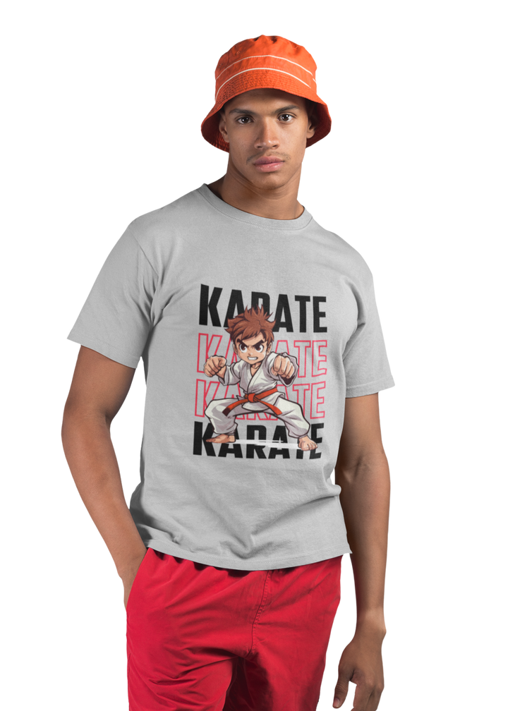 Karate Fighter Action Graphic T-Shirt