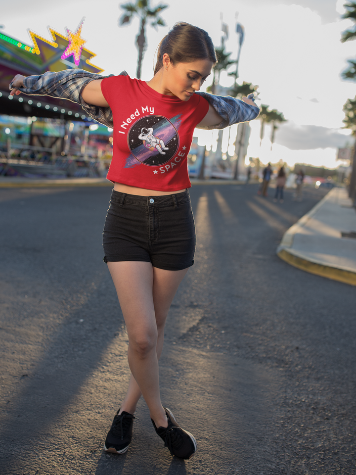I Need My Space Astronaut Crop Top