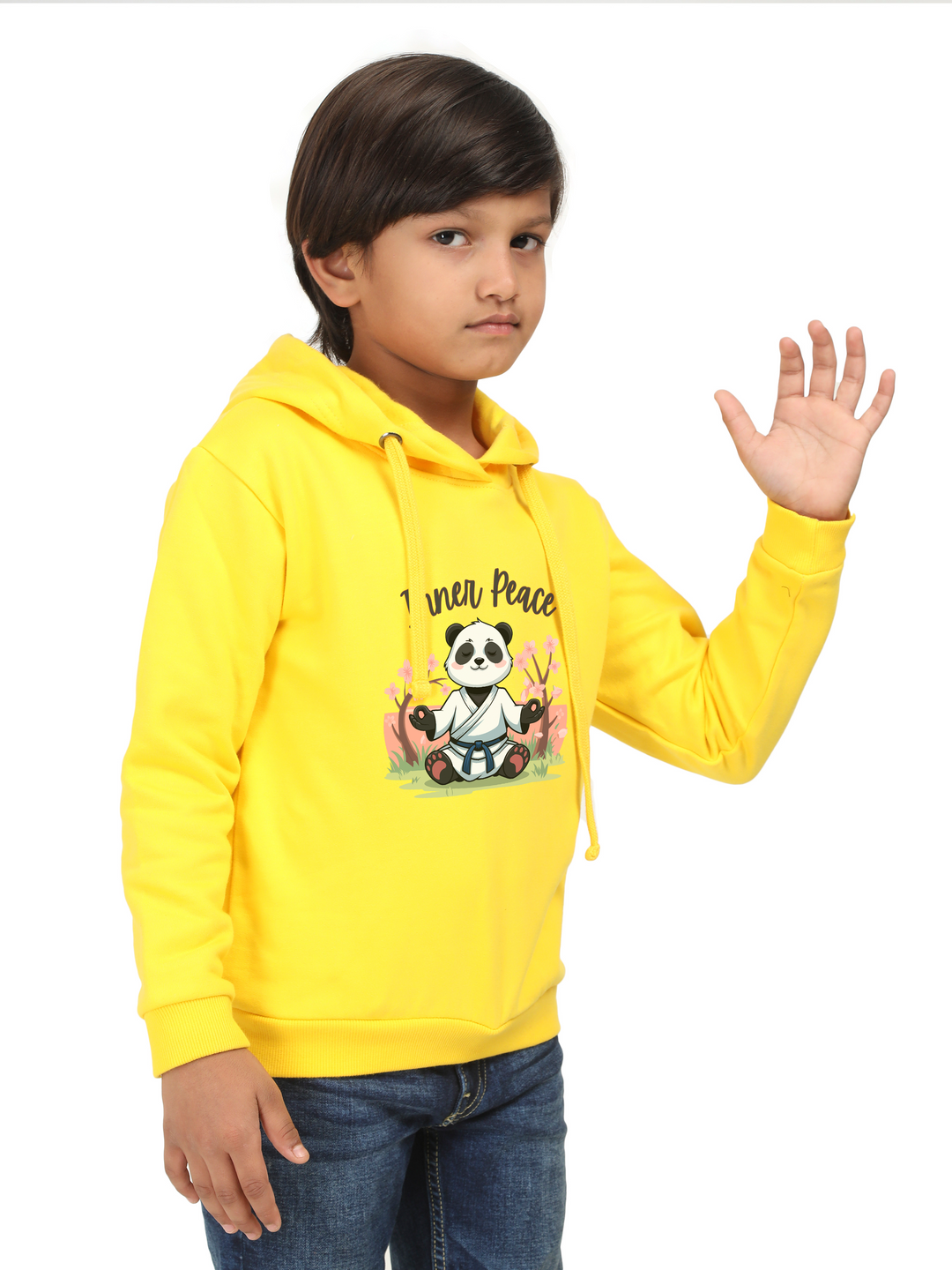 Inner Peace Panda Boys Hoodie